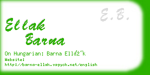 ellak barna business card